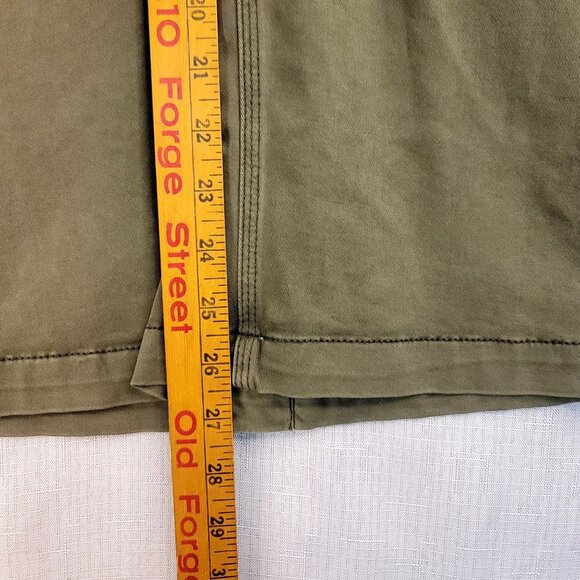 Michael Stars Small Olive Green Cotton Blend Military Shirt Jacket Zip Utility - Picture 11 of 13